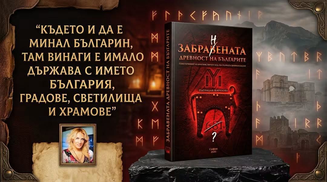 Премиера на книгата "Забранената древност на българите " с автор Патриция Кирилова
